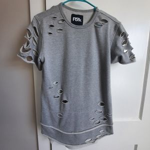 NWOT FBRK Distressed Layered Tee Shirt